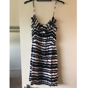 Black and white striped sundress